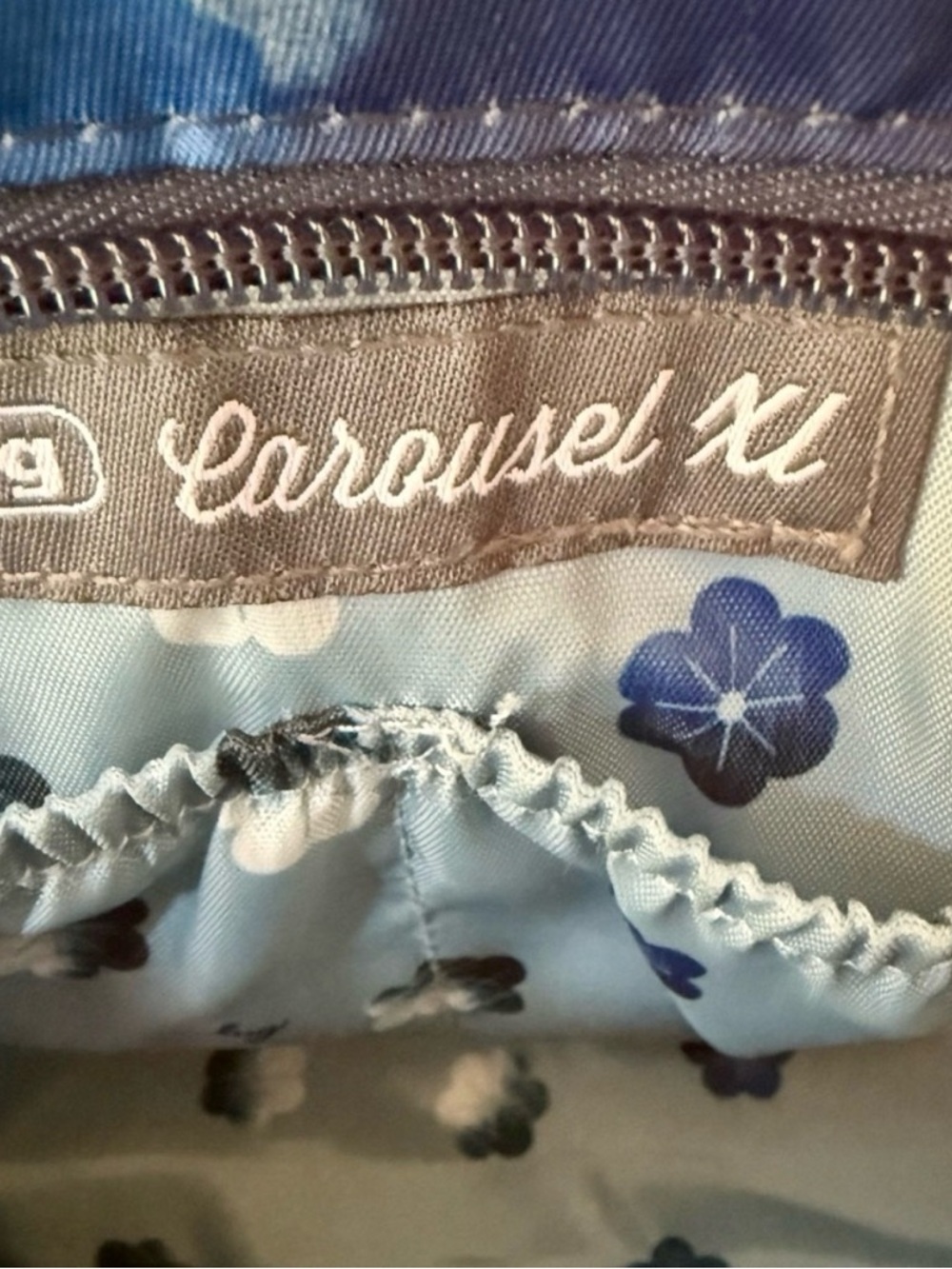 Lug Carousel XL in Shibori blue + Tandem zip wallet! NWOT - Picture 4 of 4